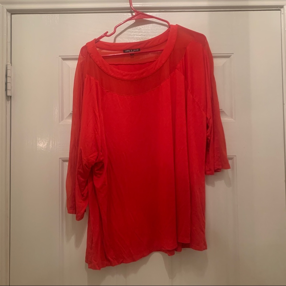 Cable & Gauge Red Blouse